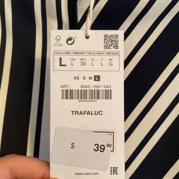 ZARA Trafaluc Asymmetric Skirt NWT - size L - Picture 6 of 6